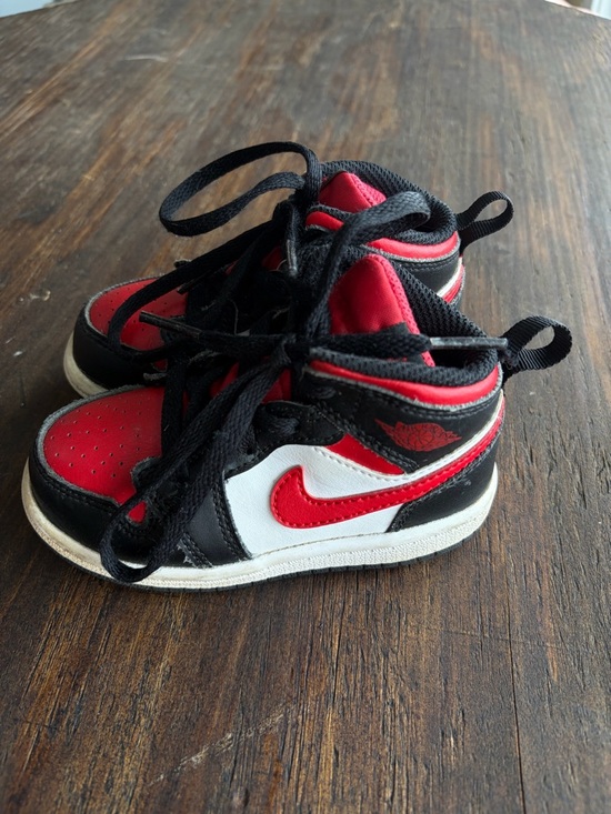 Jordan Other - Jordan Kids Red, Black & White High-Top Sneakers